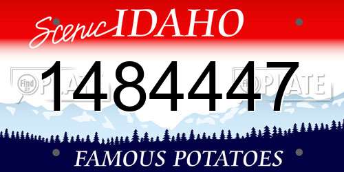 1484447 Idaho License Plate