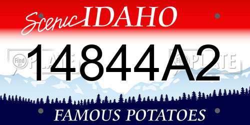 14844A2 Idaho License Plate