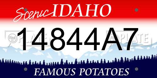 14844A7 Idaho License Plate