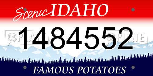 1484552 Idaho License Plate