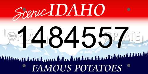 1484557 Idaho License Plate