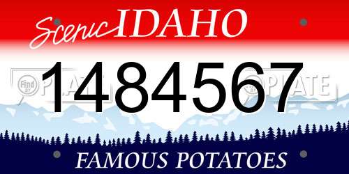 1484567 Idaho License Plate