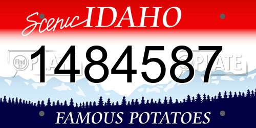 1484587 Idaho License Plate