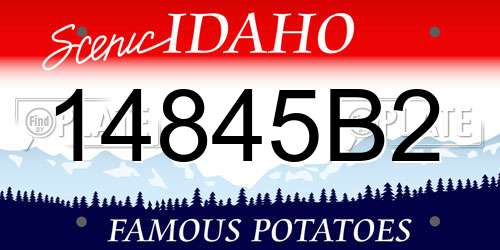 14845B2 Idaho License Plate