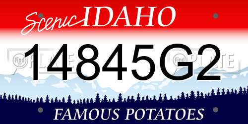 14845G2 Idaho License Plate