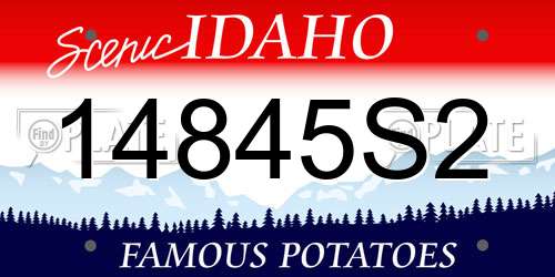 14845S2 Idaho License Plate
