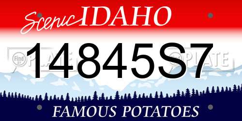 14845S7 Idaho License Plate