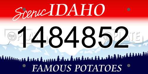 1484852 Idaho License Plate