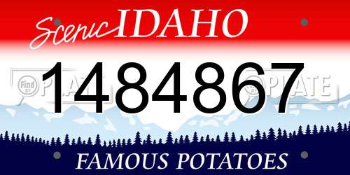 1484867 Idaho License Plate