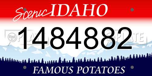 1484882 Idaho License Plate