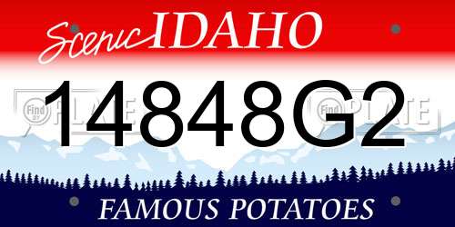 14848G2 Idaho License Plate