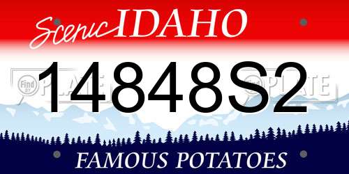 14848S2 Idaho License Plate