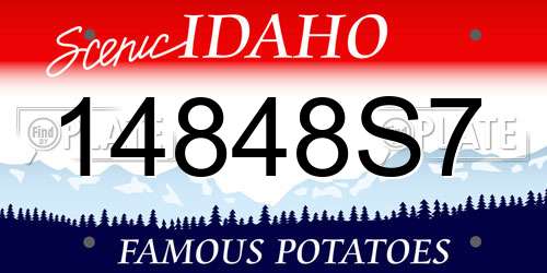 14848S7 Idaho License Plate