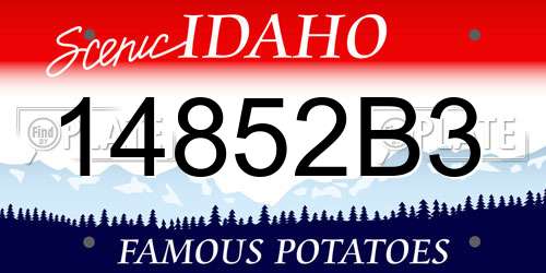 14852B3 Idaho License Plate