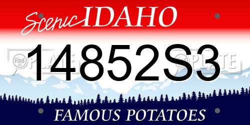 14852S3 Idaho License Plate