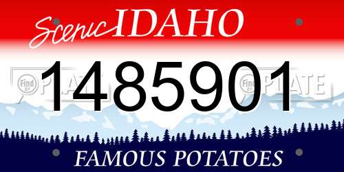 1485901 Idaho License Plate