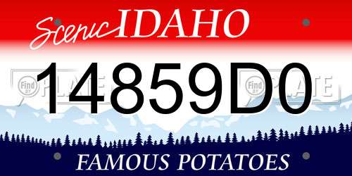 14859D0 Idaho License Plate
