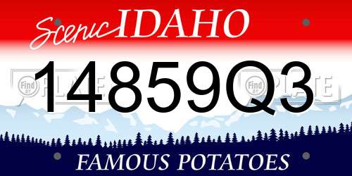 14859Q3 Idaho License Plate