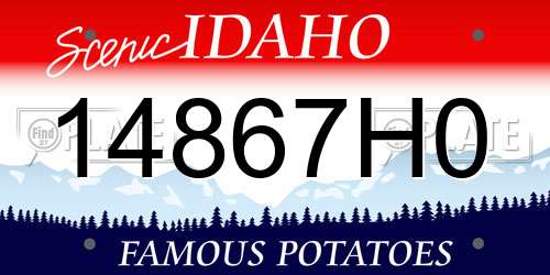 14867H0 Idaho License Plate