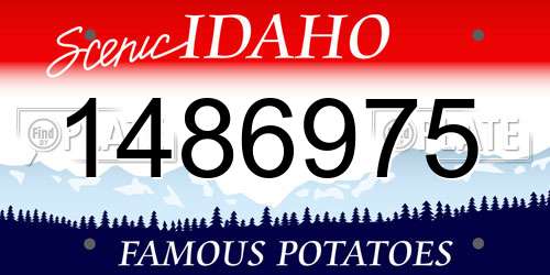 1486975 Idaho License Plate