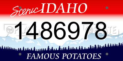 1486978 Idaho License Plate