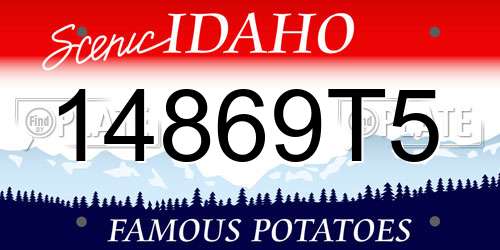 14869T5 Idaho License Plate