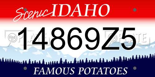 14869Z5 Idaho License Plate