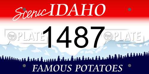 1487 Idaho License Plate