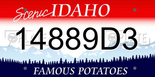 14889D3 Idaho License Plate