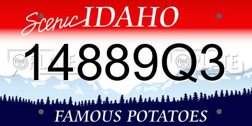 14889Q3 Idaho License Plate