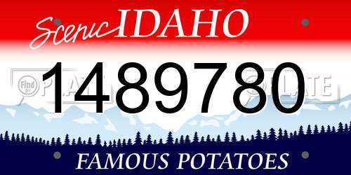 1489780 Idaho License Plate