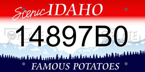14897B0 Idaho License Plate