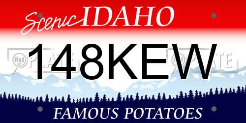 148KEW Idaho License Plate