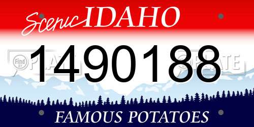 1490188 Idaho License Plate