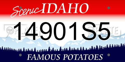 14901S5 Idaho License Plate