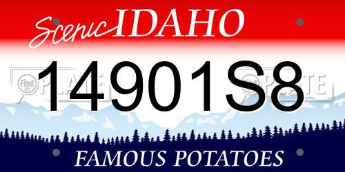 14901S8 Idaho License Plate