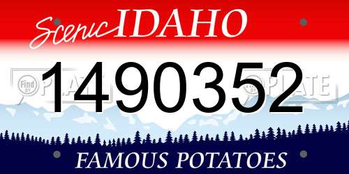 1490352 Idaho License Plate