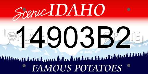 14903B2 Idaho License Plate