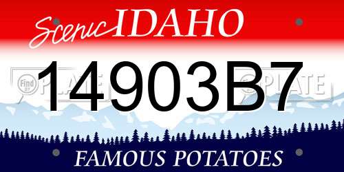 14903B7 Idaho License Plate