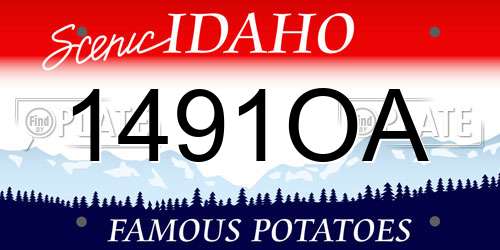 1491OA Idaho License Plate
