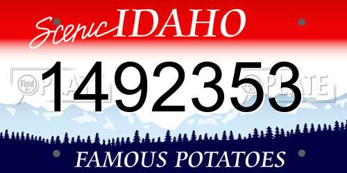 1492353 Idaho License Plate