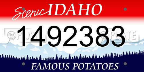 1492383 Idaho License Plate