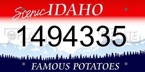1494335 Idaho License Plate
