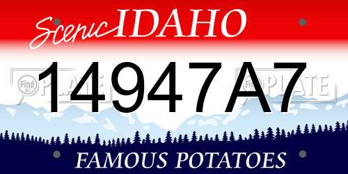 14947A7 Idaho License Plate