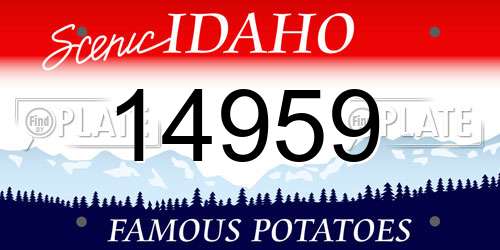 14959 Idaho License Plate