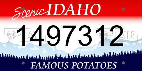 1497312 Idaho License Plate