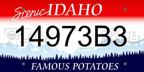 14973B3 Idaho License Plate