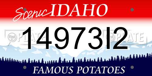 14973I2 Idaho License Plate