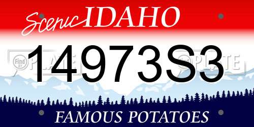 14973S3 Idaho License Plate