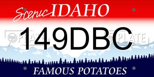 149DBC Idaho License Plate